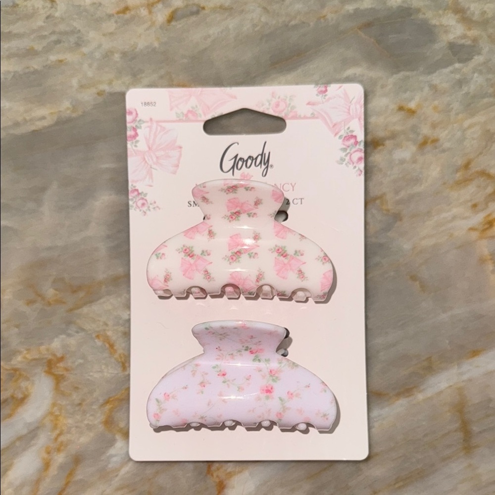 LoveShackFancy Pink and White Hair Clips
